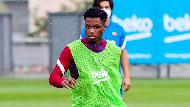 Barcelona: Ansu Fati volvió a entrenar con el grupo más de 8 meses después de su lesión