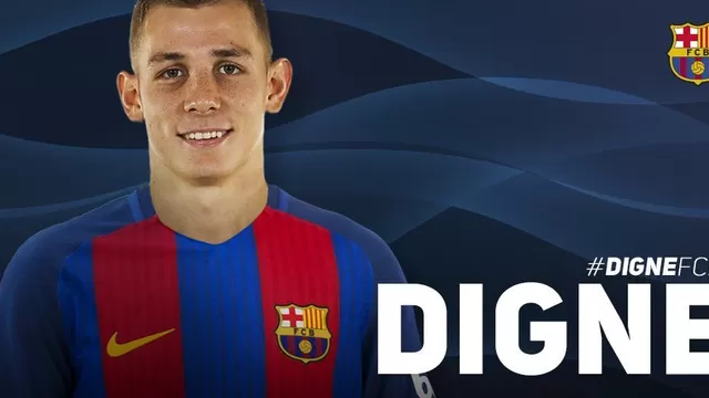 Barcelona anunció el fichaje del lateral izquierdo francés Lucas Digne