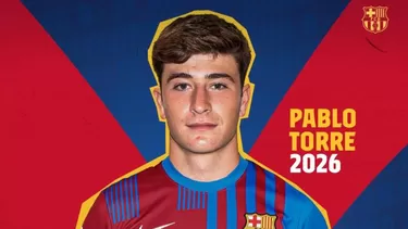 Pablo Torre de 18 años llega al conjunto azulgrana procedente del Racing de Santander. | Foto: Barcelona. 