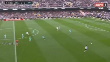 Barcelona y Valencia se enfrentan en Mestalla. | Foto: ESPN