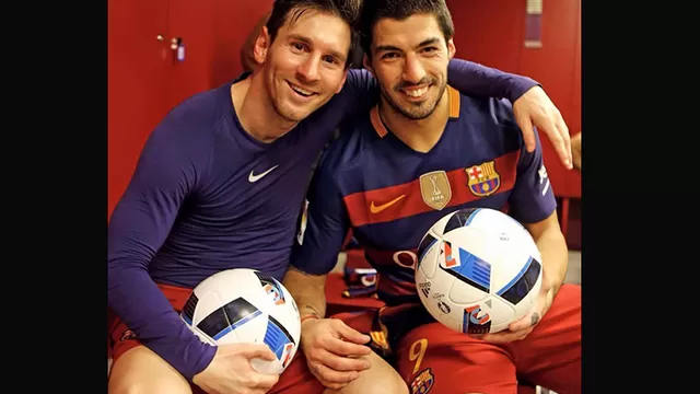 Messi y Su&amp;aacute;rez publicaron esta imagen en sus cuentas de Facebook.