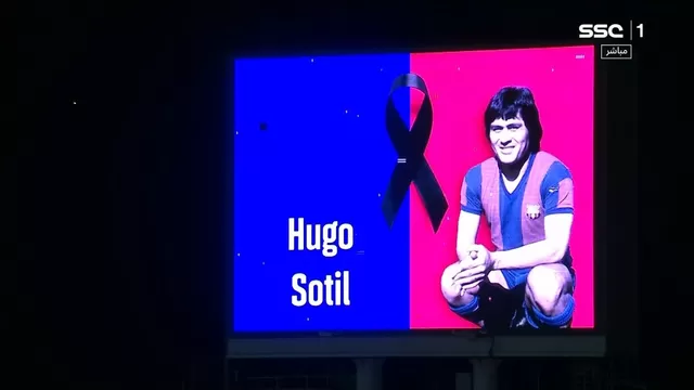 Así fue el homenaje del Barcelona a Hugo, el 'Cholo' Sotil, previo a su duelo en Copa del Rey. | Video: AD