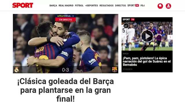 Barcelona generó estas portadas tras golear 3-0 al Real Madrid en el Bernabéu-foto-3