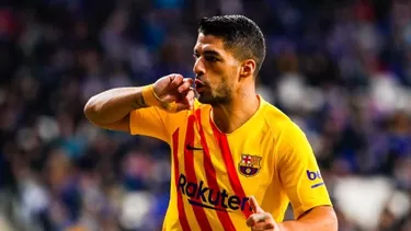 Suárez anotó un gol en el empate 2-2 frente al Espanyol. | Foto: Barcelona