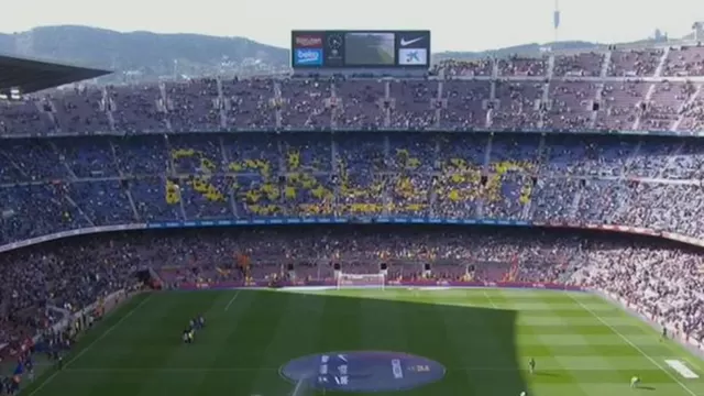 As&amp;iacute; luci&amp;oacute; el Camp Nou en el Barcelona-Getafe. | Foto: Cortes&amp;iacute;a ESPN