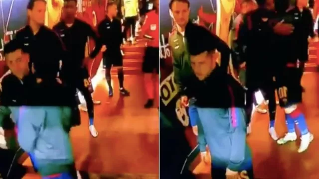 Momento en que Messi no saluda a Rakitic en el túnel del Camp Nou. | Video: Twitter