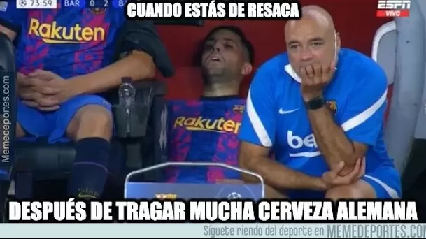 Barcelona protagonizó memes tras caer 3-0 ante Bayern Munich en Champions League.