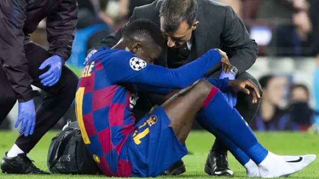 Es la novena lesión de Dembélé desde que llegó al Barcelona. | Foto: @FCBarcelona_es