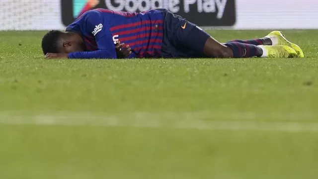 Barcelona informó que la lesión de Dembélé no es de gravedad | Foto: AFP.