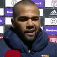 Dani Alves se emocionó tras su segundo debut oficial con el Barcelona