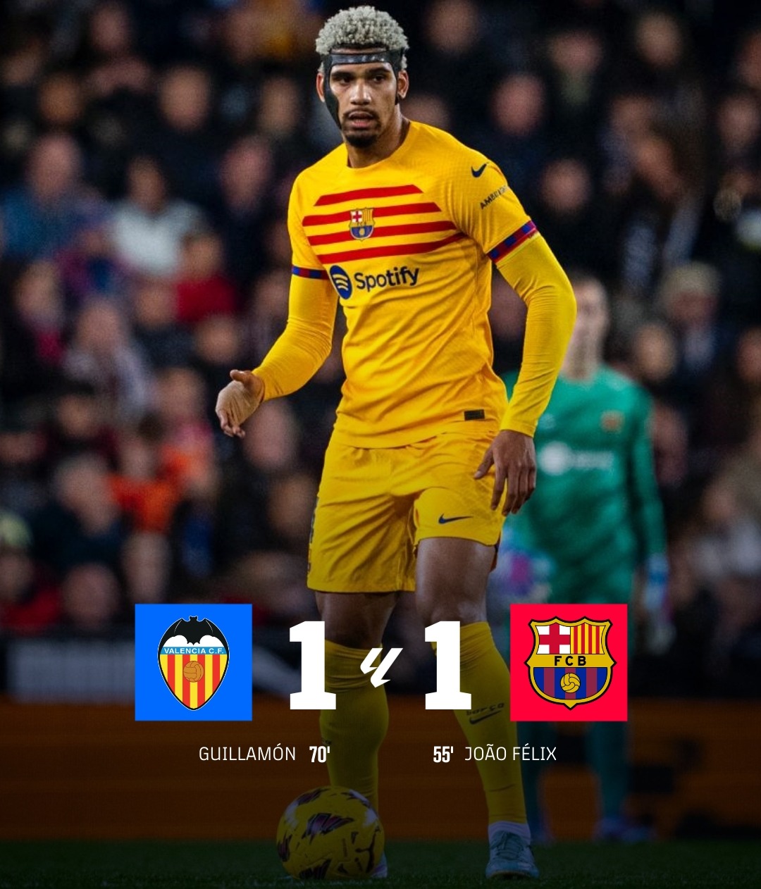 Valencia 1-1 Barcelona. | Fuente: @FCBarcelona
