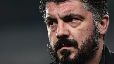 Gennaro Gattuso, DT del Napoli. | Foto: AFP