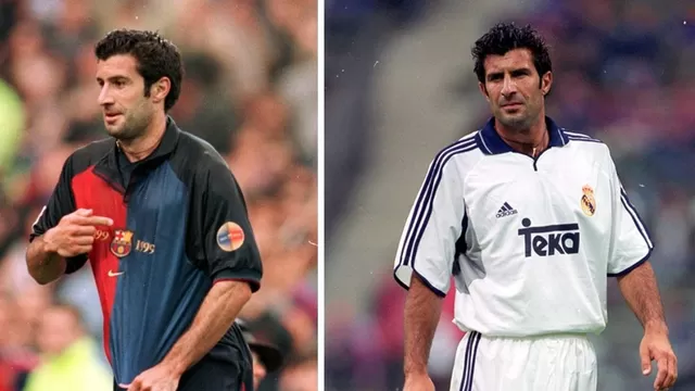Figo llegó al Real Madrid en el 2000 tras haber jugado en Barcelona | Foto: Marca.
