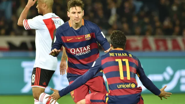 Messi anot&amp;oacute; el primer gol en el triunfo del Barcelona sobre River Plate.-foto-1