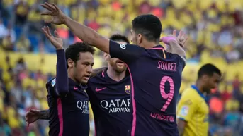 Barcelona: goles de Neymar y Luis Suárez en dos minutos sobre Las Palmas