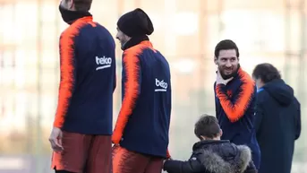 Barcelona: el hijo de Luis Suárez fue el protagonista del entrenamiento