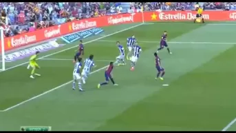 Barcelona: impresionante gol de chalaca de Pedro ante la Real Sociedad