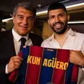 Barcelona: Laporta respondió si el fichaje del &#39;Kun&#39; es para contentar a Messi