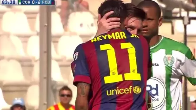 Barcelona: Lionel Messi le &#39;robó&#39; un gol y así recompensó a Neymar