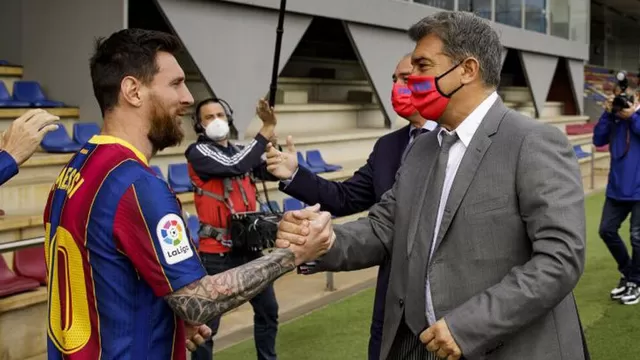 Barcelona: &quot;Lo de Messi es triste, pero era necesario&quot;, señaló Laporta