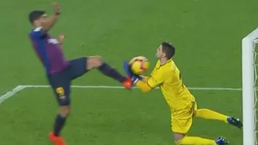 El uruguayo marc&amp;oacute; el segundo gol azulgrana en el Camp Nou. | Foto: Captura de Video.