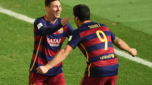 Messi y Su&amp;aacute;rez anotaron los goles en la final del Mundial de Clubes.