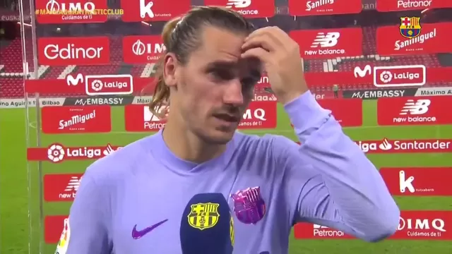 El delantero del Barcelona terminó nada conforme tras el empate ante Bilbao. | Video: Barcelona