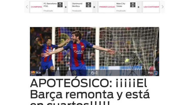 Barcelona: las portadas del mundo sobre su remontada en Champions League-foto-3