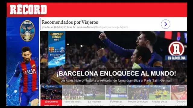Barcelona: las portadas del mundo sobre su remontada en Champions League-foto-8
