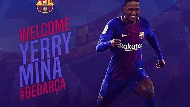 Barcelona presentará al colombiano Yerry Mina el próximo sábado