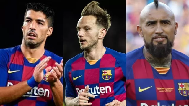 Luis Suárez, Rakitic y Vidal ya no siguen en Barcelona | Foto: AFP.