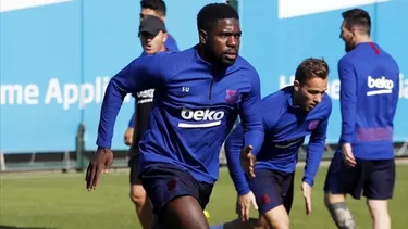 Umtiti podría reaparecer este fin de semana ante el Eibar por La Liga. | Foto: Barcelona