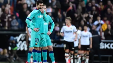 Derrota del Barcelona en Mestalla. | Foto: AFP