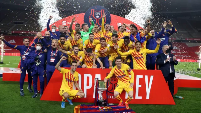 Barcelona se coronó campeón de la Copa del Rey tras golear al Athletic de Bilbao