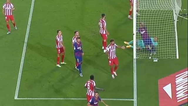 Barcelona vs. Atlético: Tiro de esquina de Messi y autogol de Diego Costa