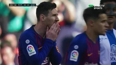 Messi, pese a su problema de pubalgia, es titular ante Espanyol. | Foto: Cortes&amp;iacute;a DirecTV Sports