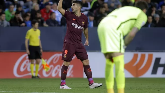 Barcelona venció 2-0 al Málaga sin Messi y sigue firme hacia el título