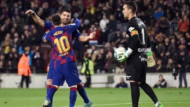 Messi anotó un triplete y Suárez un golazo de taco | Foto: AFP.