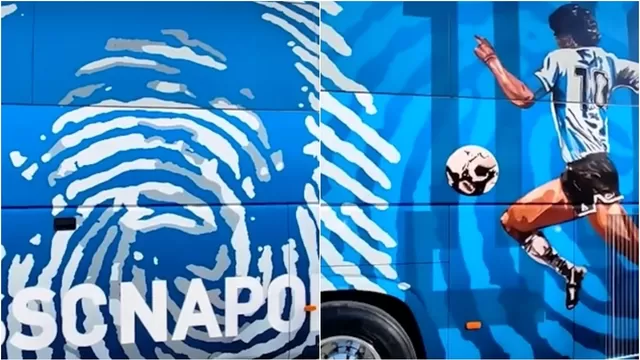 Barcelona vs. Napoli: Club italiano irá al estadio en un autobús dedicado a Maradona