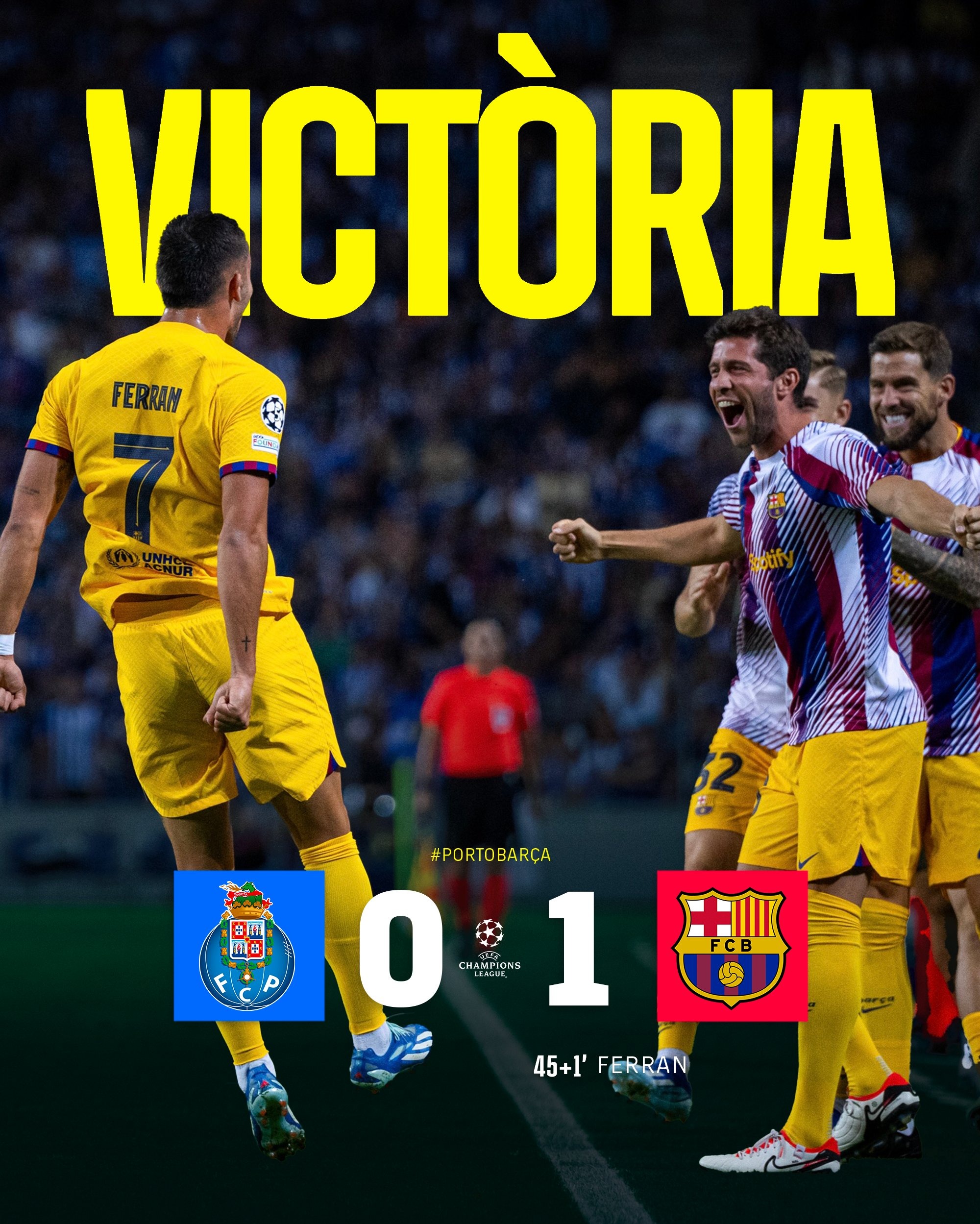 Porto 0-1 Barcelona. | Fuente: @FCBarcelona_es