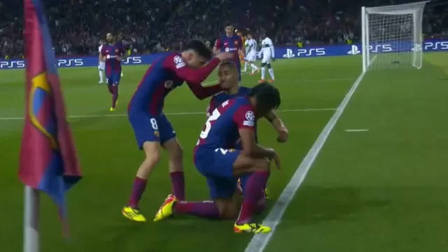 Barcelona vs. PSG: Raphinha anotó el 1-0 tras asistencia de Lamine Yamal
