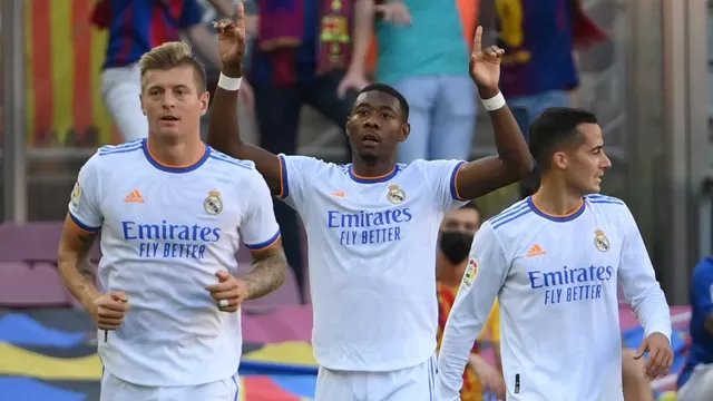 Es el primer gol de Alaba en el Real Madrid. | Foto: AFP/Video: Bein Sports