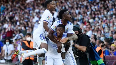 David Alaba abrió el triunfo del Real Madrid. | Foto: AFP/Video: Bein Sports