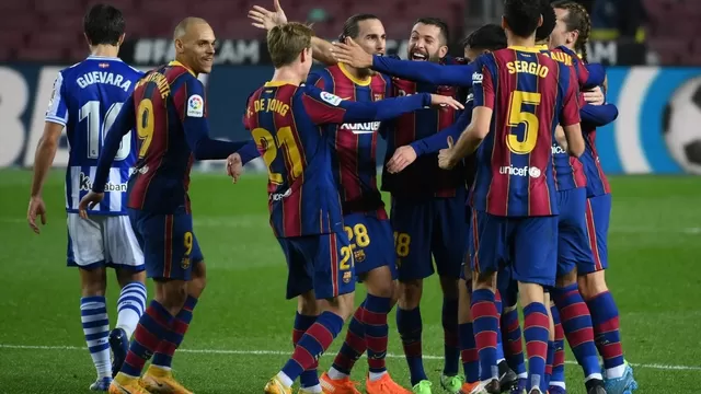 Barcelona remontó y venció 2-1 a la Real Sociedad en el Camp Nou por LaLiga