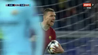 Barcelona vs. Roma: Dzeko marcó el primero en busca del milagro