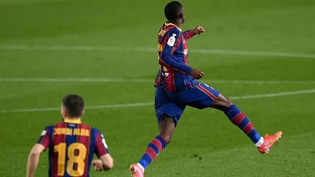 Ousmane Dembélé anotó a los 12&#39; del Barcelona vs. Sevilla. | Foto: AFP/Video: RFEF