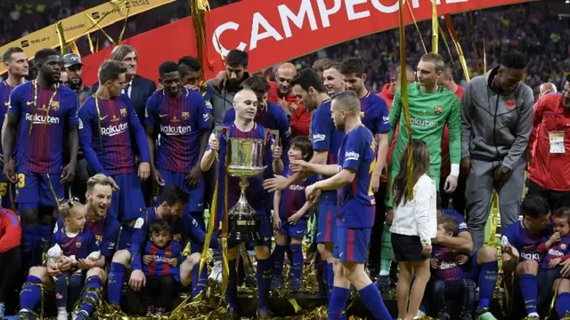 Barcelona campeón de la Copa del Rey tras golear 5-0 a Sevilla