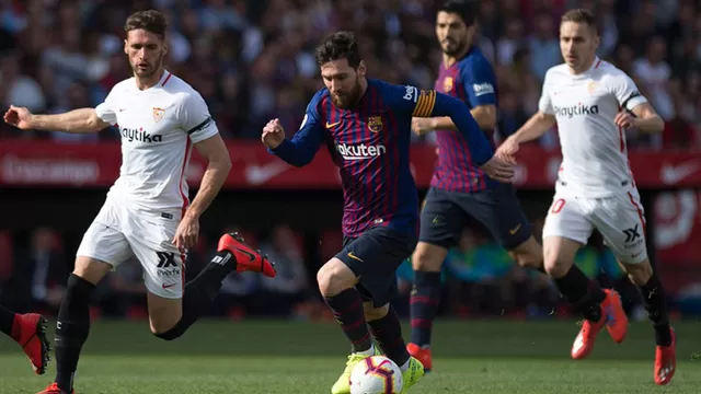Con ‘hat-trick’ de Messi, Barcelona derrotó 4-2 al Sevilla por la Liga española