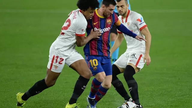 Barcelona cayó 2-0 ante Sevilla por la ida de semifinales de la Copa del Rey