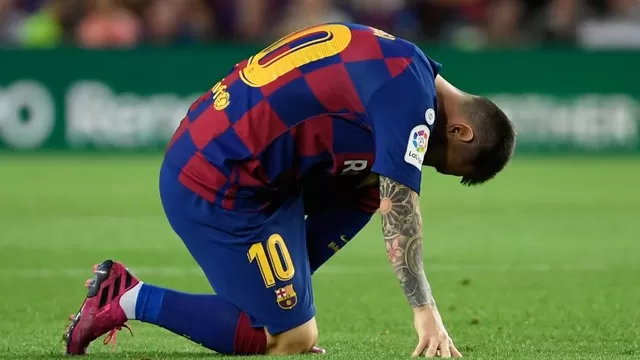 Messi fue sustituido en el entretiempo del Barcelona vs Villarreal. | Foto: AFP